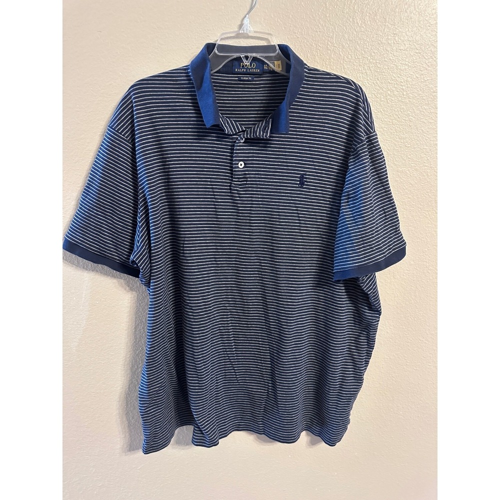 VINTAGE Polo Ralph Lauren Striped Polo Shirt Classic Fit XXL